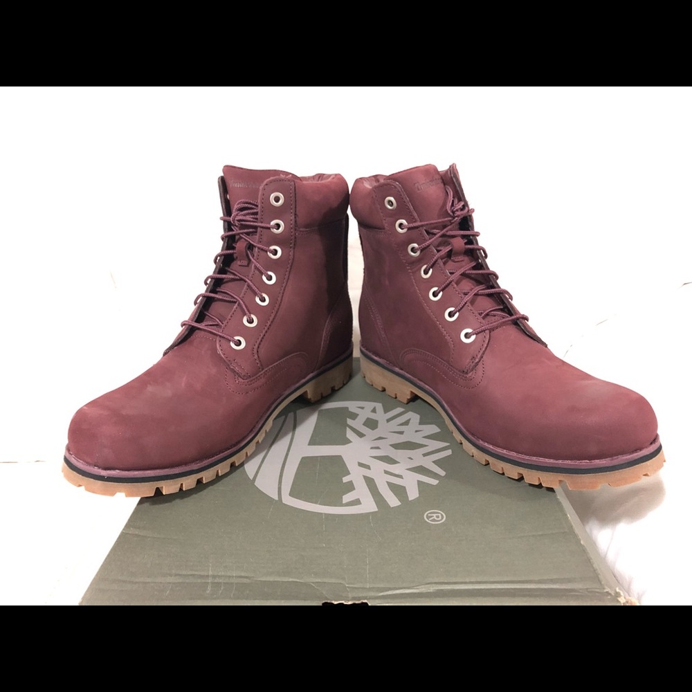 Timberland NMRKT 6 Inch Burgundy Boot Limited New - Picture 3 of 6